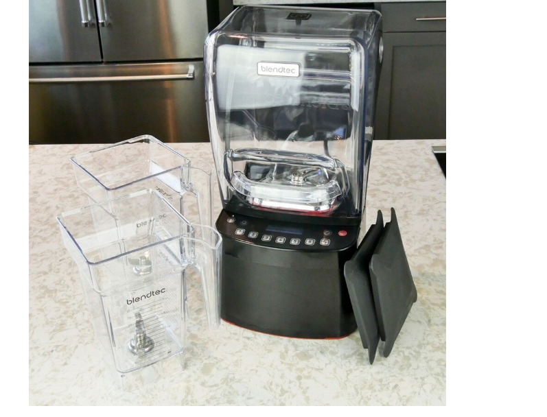 BLENDTEC - S885D2101-EUB1GB1A - Batidora Blender STEALTH 885 con 2 Jarras FOURSIDE con tapa plana blanda (1800 W) - (3,8 HP)